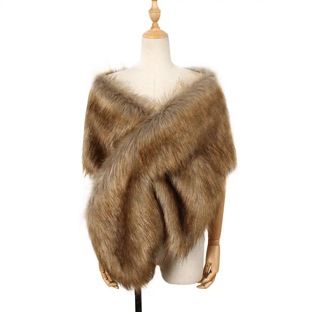 1920s faux fur shawl