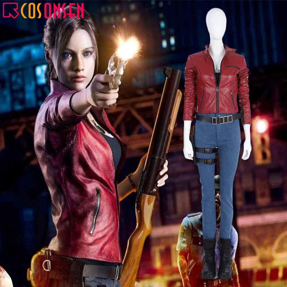RE2 Remake Косплей Костюм Клэр женский Взрослый Хэллоуин косплей наряд Клэр красное пальто Косплей ONSEN сделано все размеры