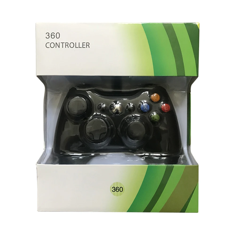 Черный USB проводной Вибрационный геймпад джойстик для ПК игровой контроллер для Windows 7/8/10 не для Xbox 360 джойстика с высоким качеством - Цвет: Черный