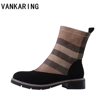 

2019 brand designer ankle boots for women sexy high heels round toe autumn winter shoes mixed colors fashion boots female boots