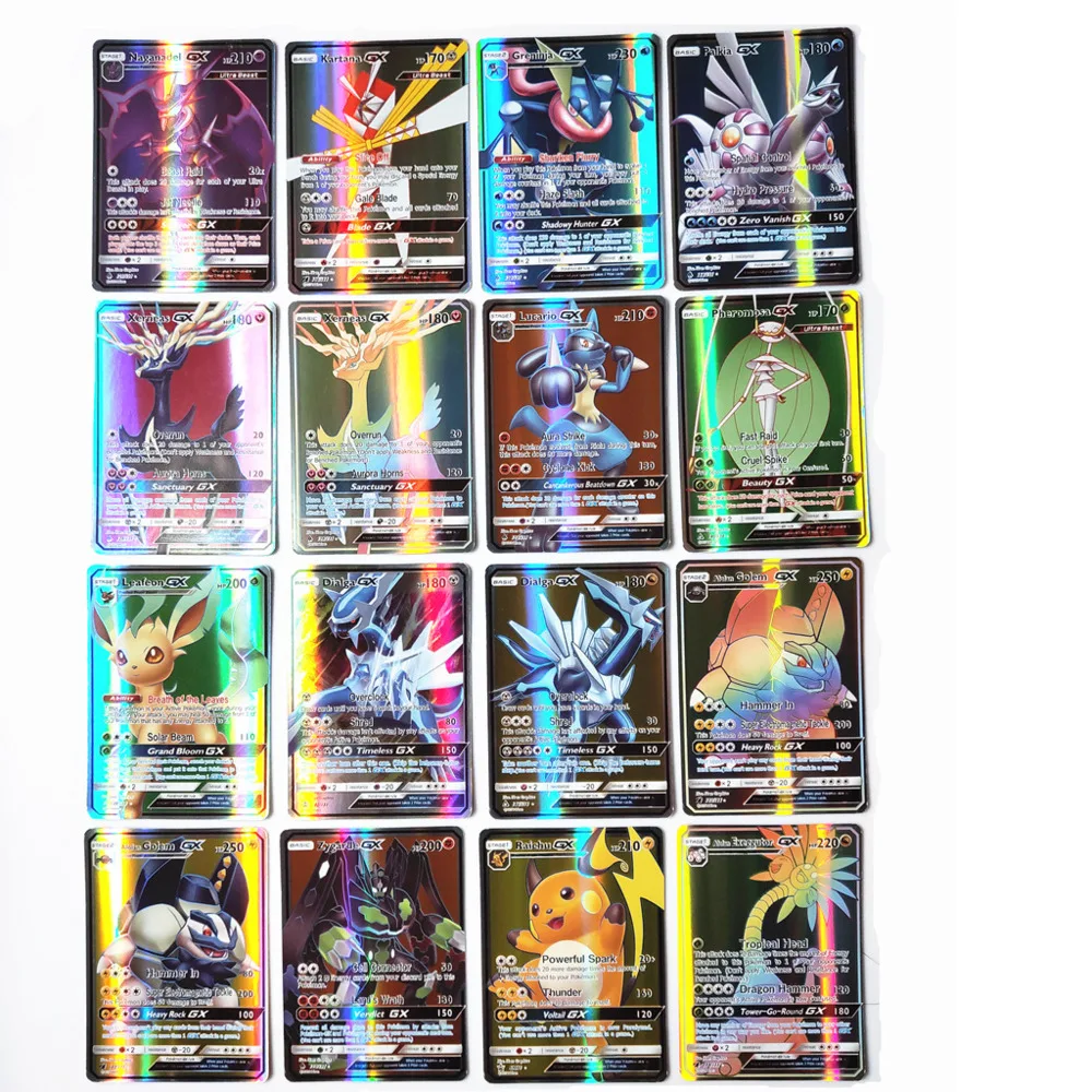 200 шт. Gx Mega Сияющие карты игра битва карта торговые детская Подарочная