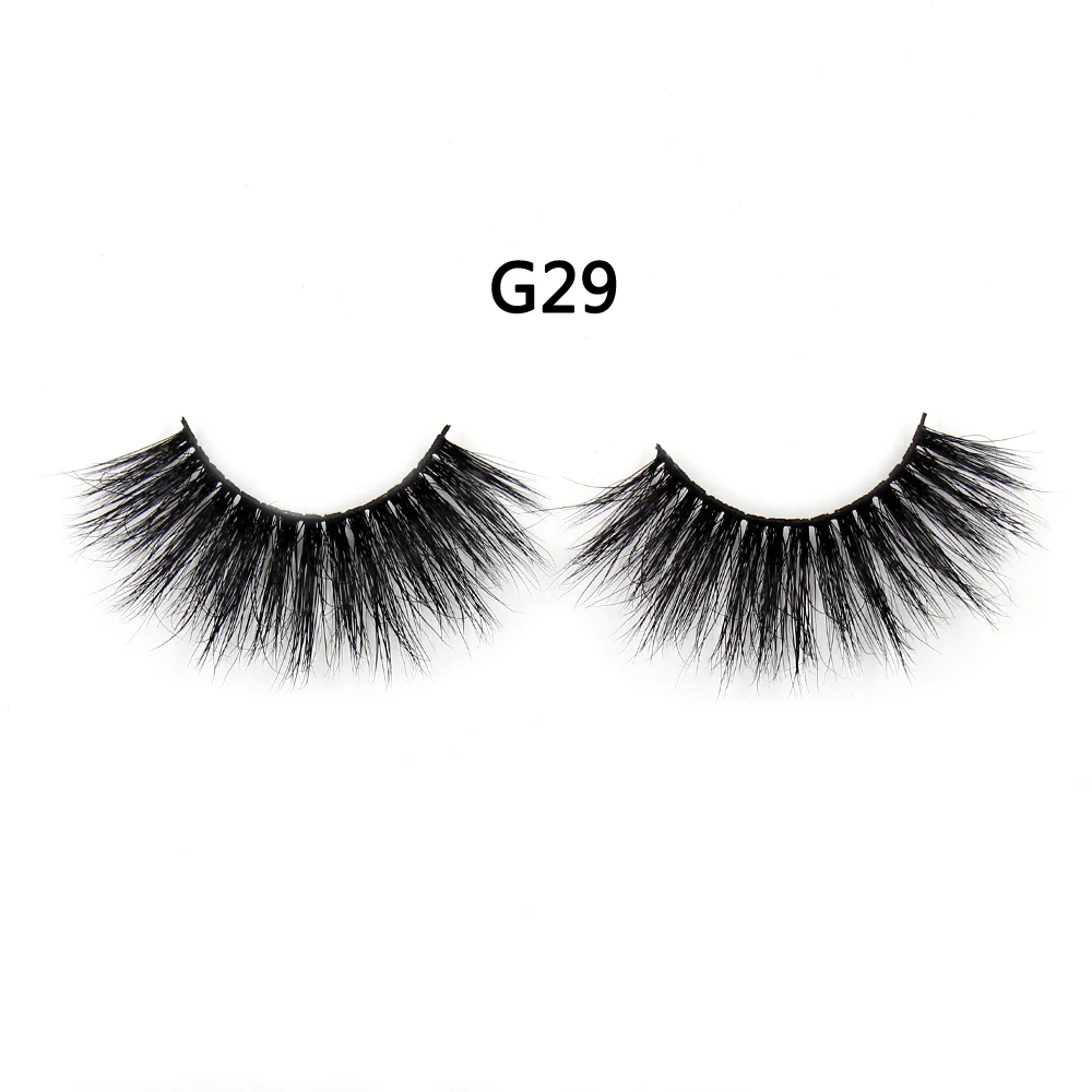 AMAOLASH 10 пар/лот 25 мм ресницы 3D норковые ресницы высокий объем крест-накрест Драматические Длинные ресницы Пушистые Мягкие Накладные ресницы - Цвет: 10 Pairs G29