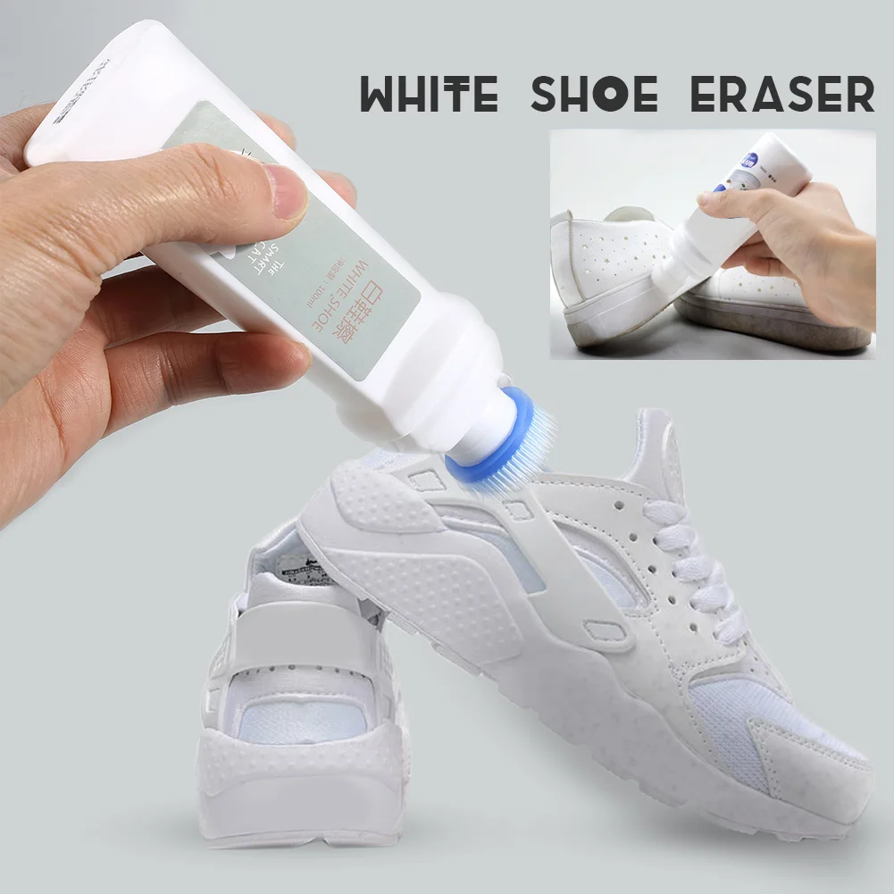 Белый Чистка обуви 100 мл кисть обновленный ластик обеззараживание скруббер