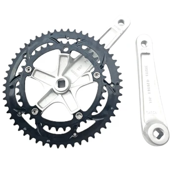 

Mi.Xim Road Bike Crankset 53-39 Sprocket Wheel Bicycle Crankset Aluminum Alloy Folding Sprocket Wheel Square Hole for Mountain R
