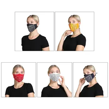 

Unisex Personality Dustproof Mouth Mask Boho Paisley Floral Printed Breathable Washable Earloop Protective Face Cover