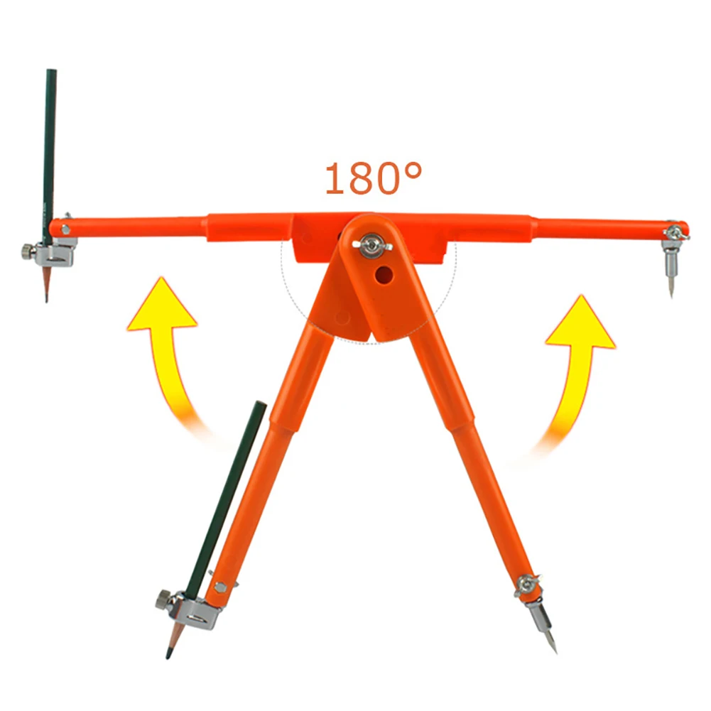 

Carpenter Precision Pencil Compasses Large Diameter Adjustable Dividers Marking and Scribing Compass for Woodworking