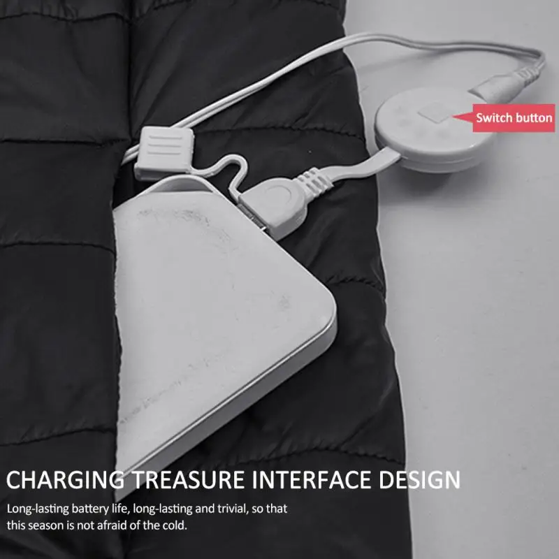 Интеллектуальный утепленный жилет с подогревом куртка графеном углеродное