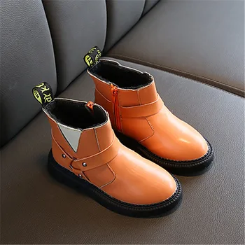 

Brand girls boots PU Leather kids winter boots Ankle Girls Martin Boots Little Children School Shoes Size 27-37 bottes fille