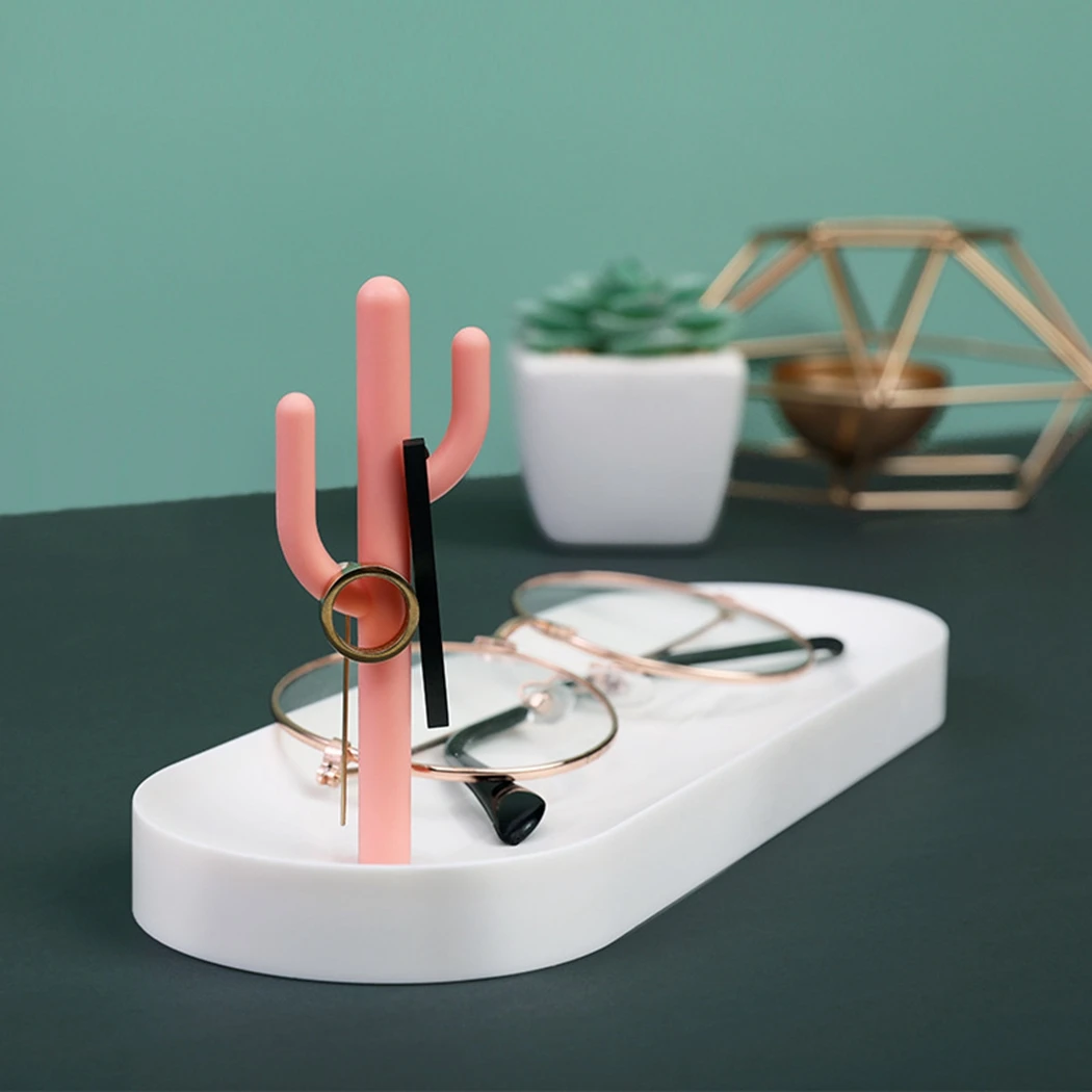 High Quality Creative Ring Holder Cute Cactus Jewelry Tray Jewelry Display Organizer for Home Desktop Home Desk Decor photo