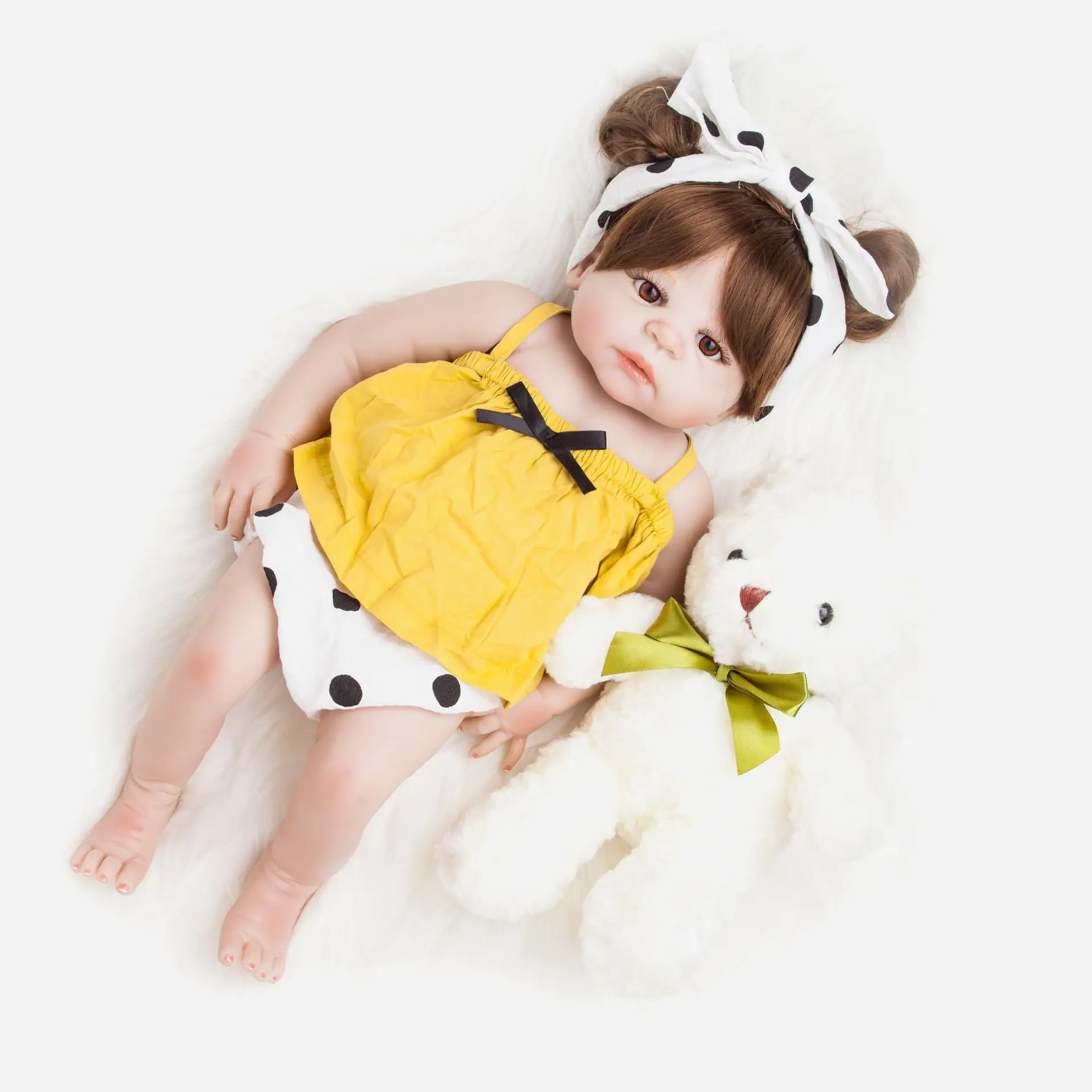 Pickwoo bebes кукла-реборн 48 см 55 см куклы для маленьких девочек Мягкие силиконовые Boneca reborn Brinquedos Bonecas детские подарки игрушки plamat