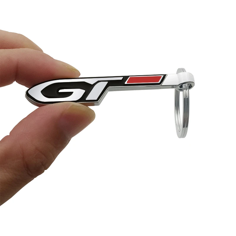 3D Metal Car Styling Gt Emblem Portachiavi Portachiavi Anelli Per Peugeot Peugeot 206 207 208 308 Gt Rcz Rc Cc 308 508 3008 5008