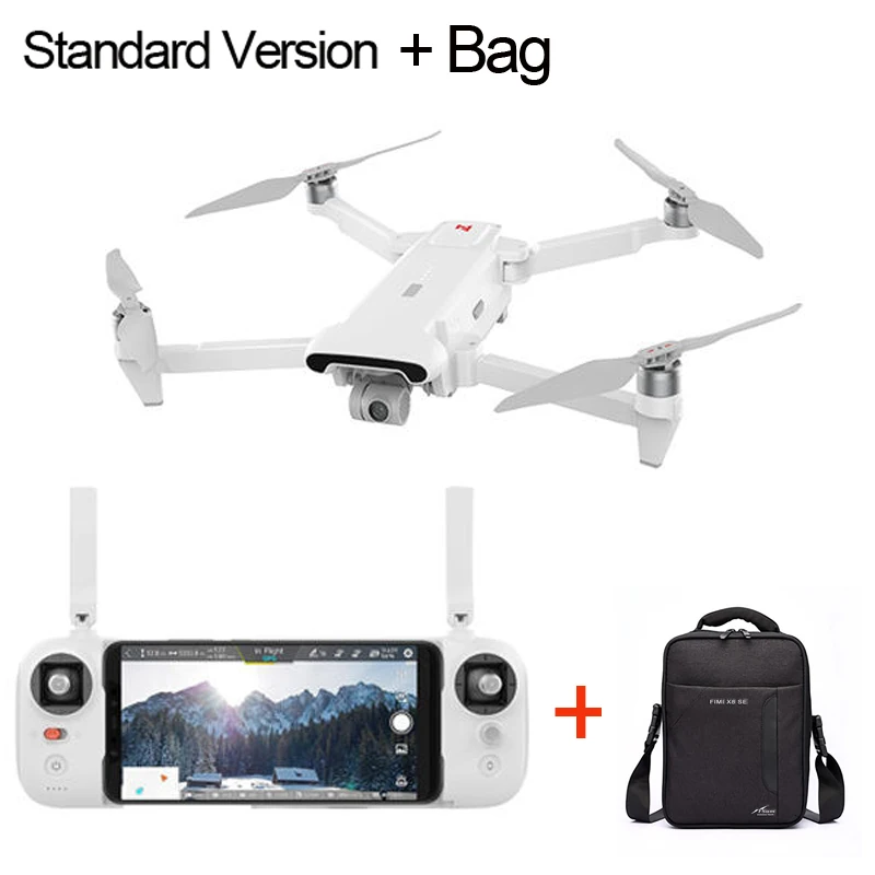 FIMI X8 SE add Bag Xiaomi FIMI X8 SE Камера Дрон с разрешением 4K Квадрокоптер x8se 5 км FPV Дрон р/у вертолет со стальным корпусом и 3-осевому гидростабилизатору 4K Камера gps 33 минут времени полета RTF - Цвет: FIMI X8 SE add Bag