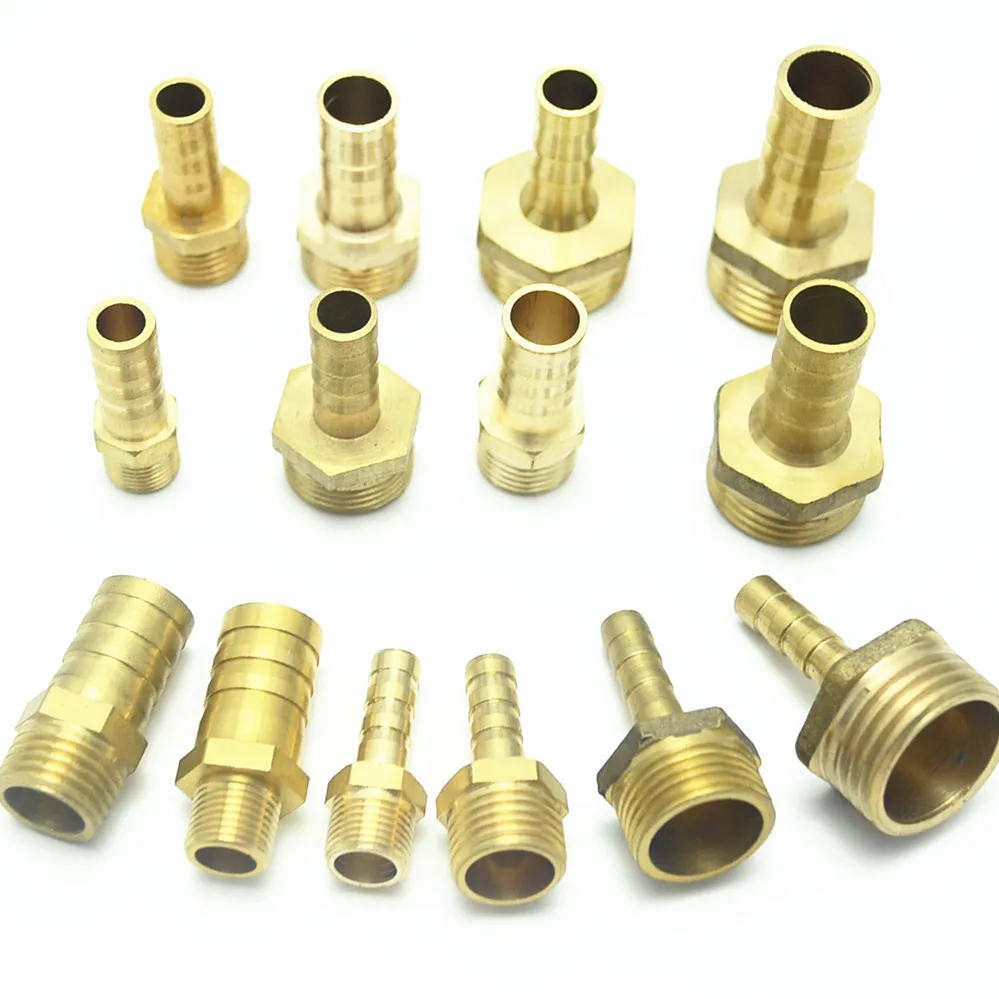 Pipe-Fitting Coupler-Adapter Connector Joint Barb-Tail Brass 12mm Hose Copper Bsp Male