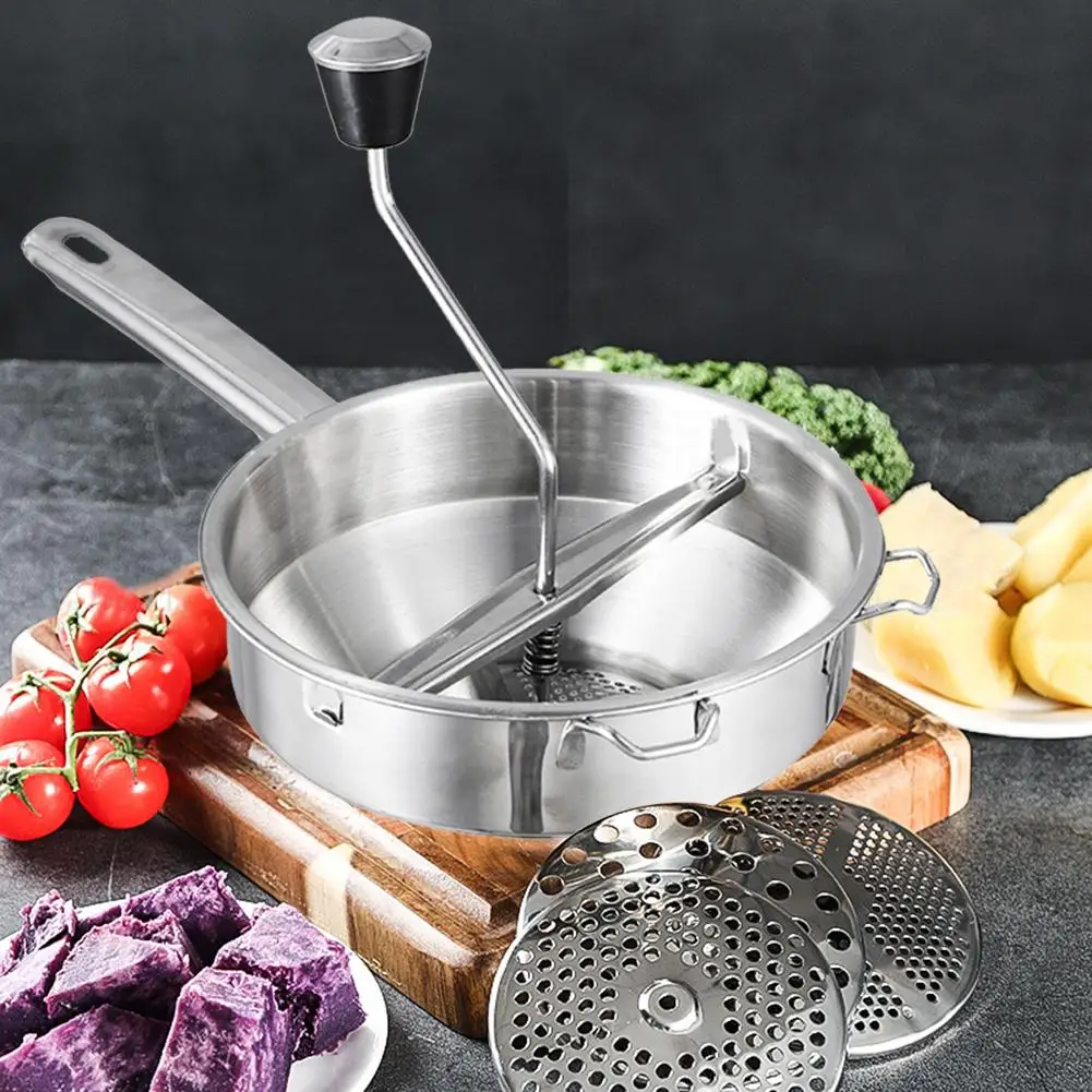 Tomatensaus Maker Machine, Roestvrij Staal Voedselmolen, Appelmoes en Saucemaker, Roestvrij Staal Rotary Food Mill Zeef Rasp