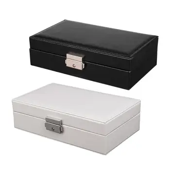 

Jewelry Box for Women Leather Jewelry Organizer Storage Display Jewellery Box E15E