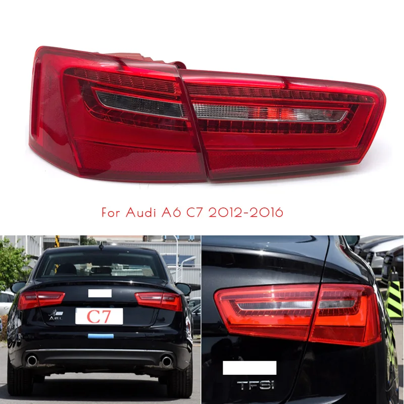 

LED Rear Tail Light For Audi A6 C7 2012 2013 2014 2015 2016 Inner Outer Tail Light Assembly Turn Signal Brake Light Stop Lamp