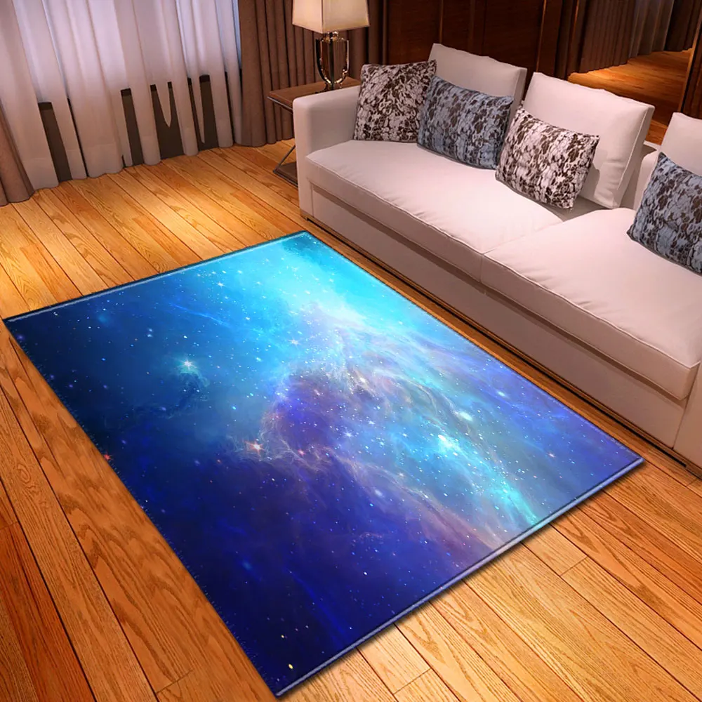 Ковры в скандинавском стиле, галактика, туманность, фланелевые, для спальни, прикроватные, для столовой, 3D, для украшения планеты, для гостиной, ковер