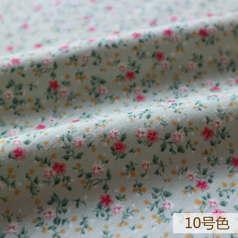 50x145 см печать свежий цветочный саржа хлопковая Лоскутная Ткань DIY шитье детская одежда ткань сделать постельные принадлежности одеяло для ребенка и ребенка - Цвет: 10