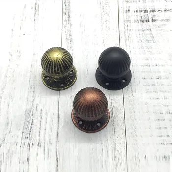 

Cabinet door knob Antique iron single hole ball knobs bronze/black wardrobe handle kitchen hardware furniture pull accessories