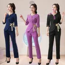 Спа Спецодежда Комбинезоны синий и черный массаж Рабочая форма наборы Женская Больница униформа медсестры красота одежда