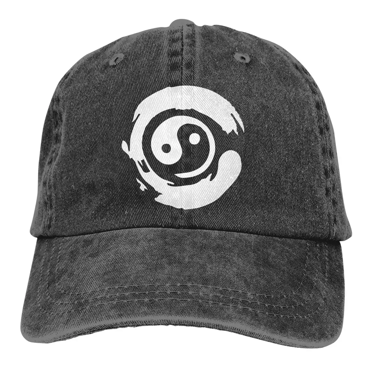 Бонсай дерево в Инь Ян унисекс бейсболка хлопок деним Регулируемая охотничья Кепка для мужчин или женщин