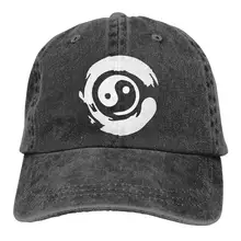 Бонсай дерево в Инь Ян унисекс бейсболка хлопок деним Регулируемая охотничья Кепка для мужчин или женщин