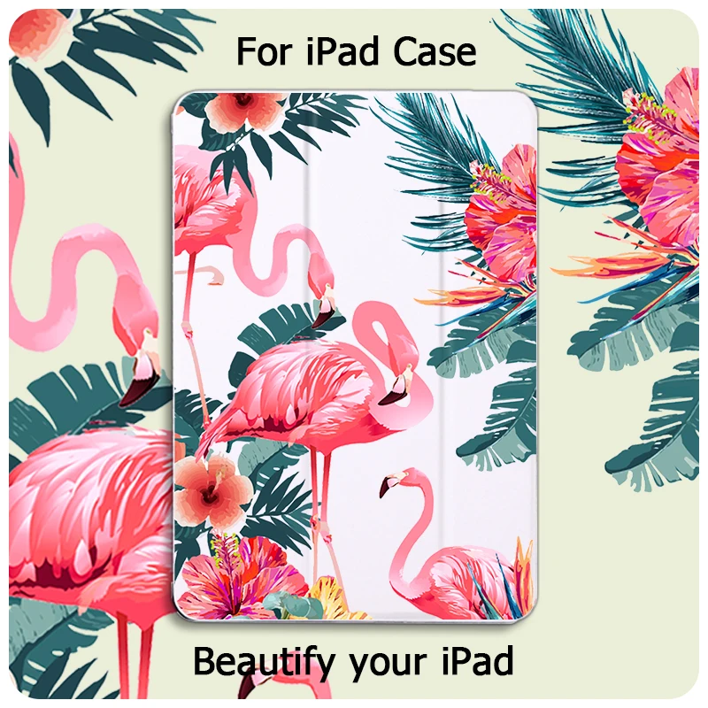 Flamingo Flip Cover Case For iPad Pro 9.7 Air 10.5 11-in 2020 12.9 10.2 Mini 4 5 2019 for Apple IPad Cartoon | Компьютеры и офис