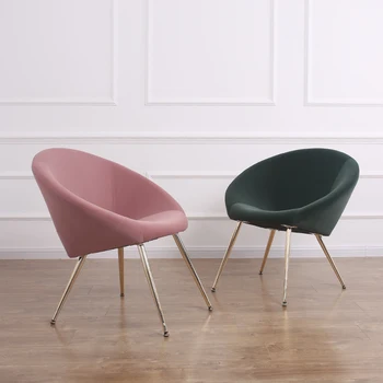 

Nordic Golden Iron Customized Single Sofa Chair Home Living Room Chairs Dining Chair Dresser Stool Hotel Lounge Chair