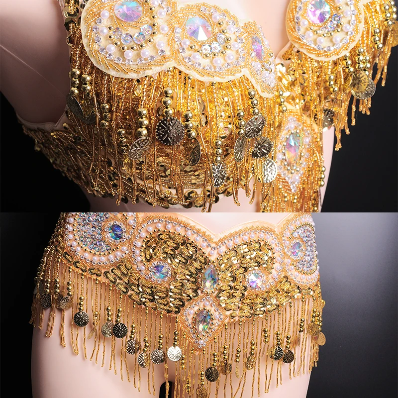 Женский набор костюма для танца живота танцы одежда пикантная обувь ночного бусы