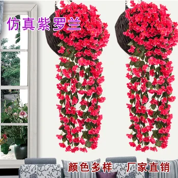 

Simulation Violet Wedding Wall Silk Flower Showcase Balcony Decoration Artificial Flower 18 Head Hydrangea Decoration Flower