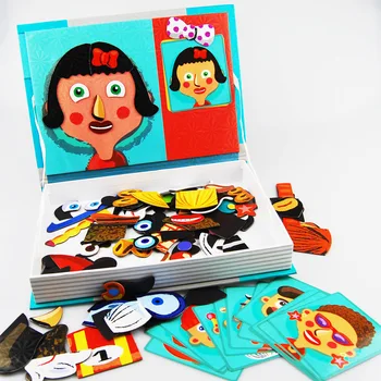 

Magnetic Jigsaw Cartoon Girls Zoo Military Puzzle Jigsaw Toys Learning Toys for Children Magnetic Puzzle Wood Toys for Children