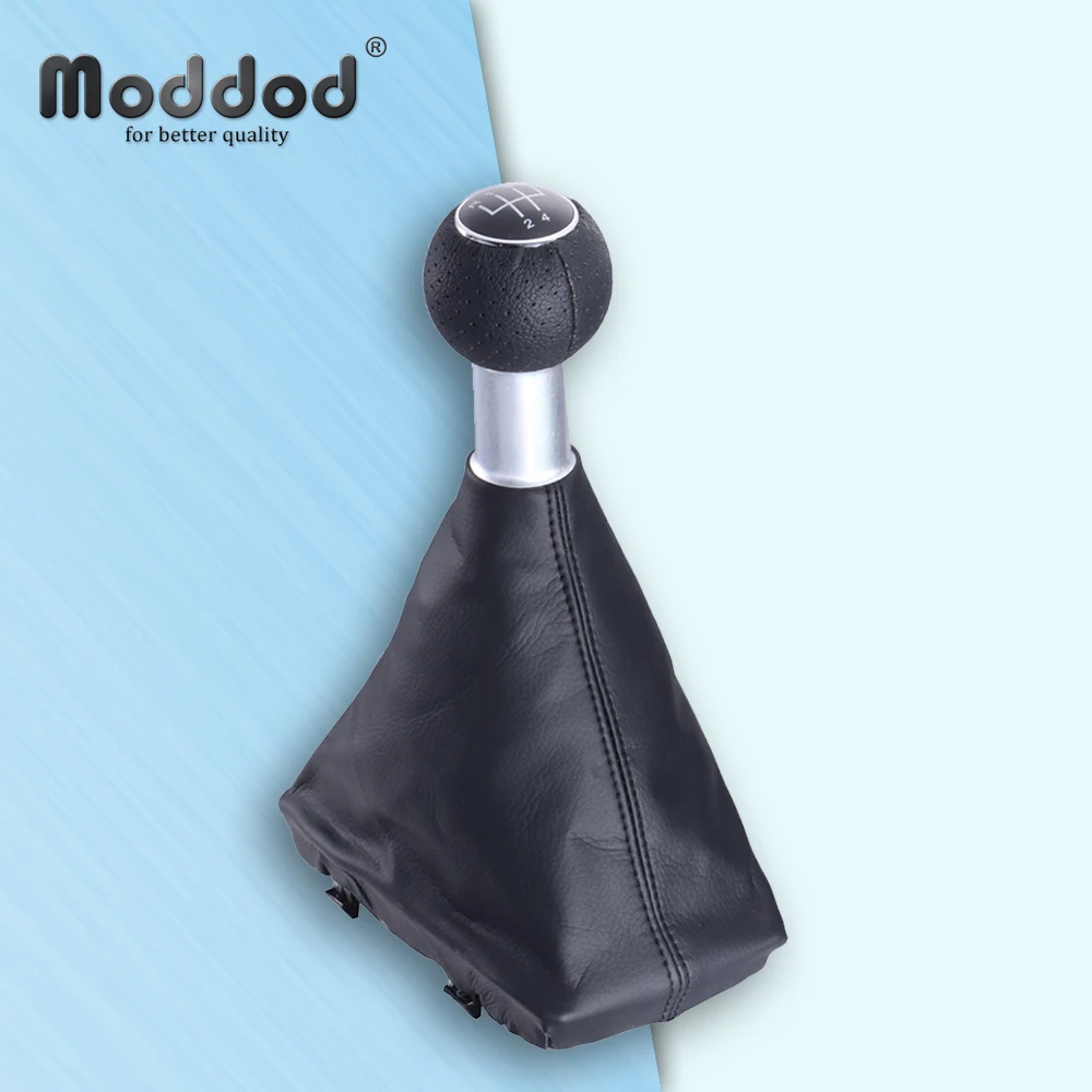 Car Manual Gear Shift Knob With Gaitor Leather Boot Cover for Audi A3