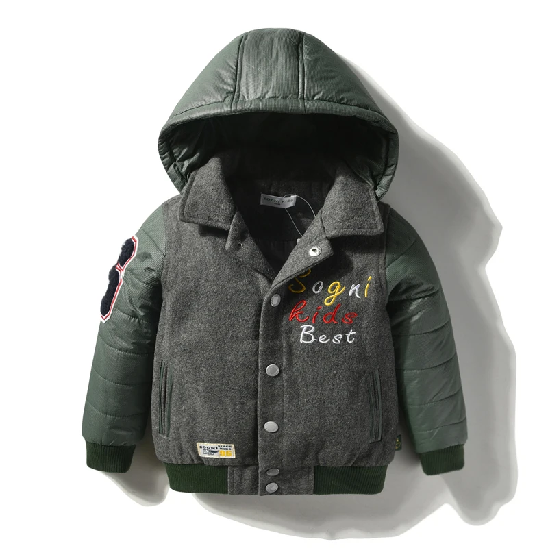 Детская куртка для мальчиков, модное пальто для мальчиков 4, 5, 6, 7, 8, 9, 10, 11, 12 лет, демисезонная ветровка с капюшоном, одежда для подростков