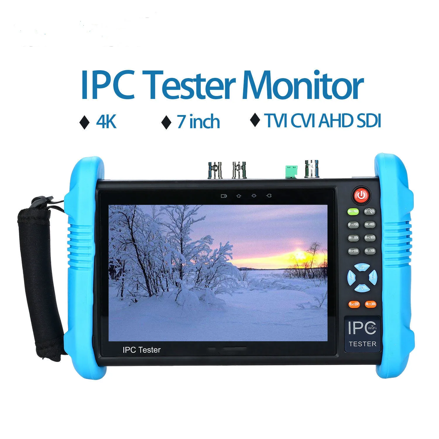 

IPC-9800ADHSPLUS 7"IPS Touch Screen H.265 IP Camera Tester 4K 1080P CCTV AHD SDI CVBS Analog Video Test HDMl PTZ Control