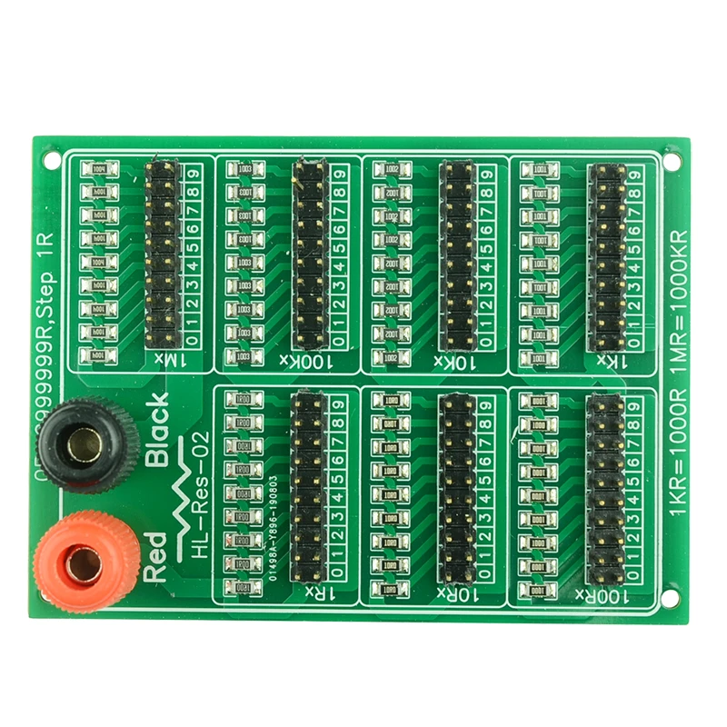 1R 9999999R Sieben Decade Step Programmierbar Resistor Tafel 1R,1%,1/2 Watt AHS 