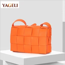 Роскошная сумка-кассета, женские сумки, дизайнерские вязаные сумки из натуральной кожи, женская сумка-мессенджер