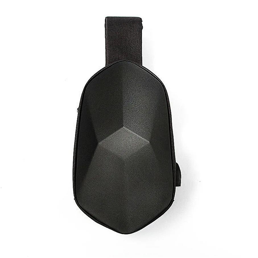 

Men's Chest Pack Pu Multifunction USB Charging Shoulder Bag Outdoor Fashion Shoulder Bag Crossbody Black