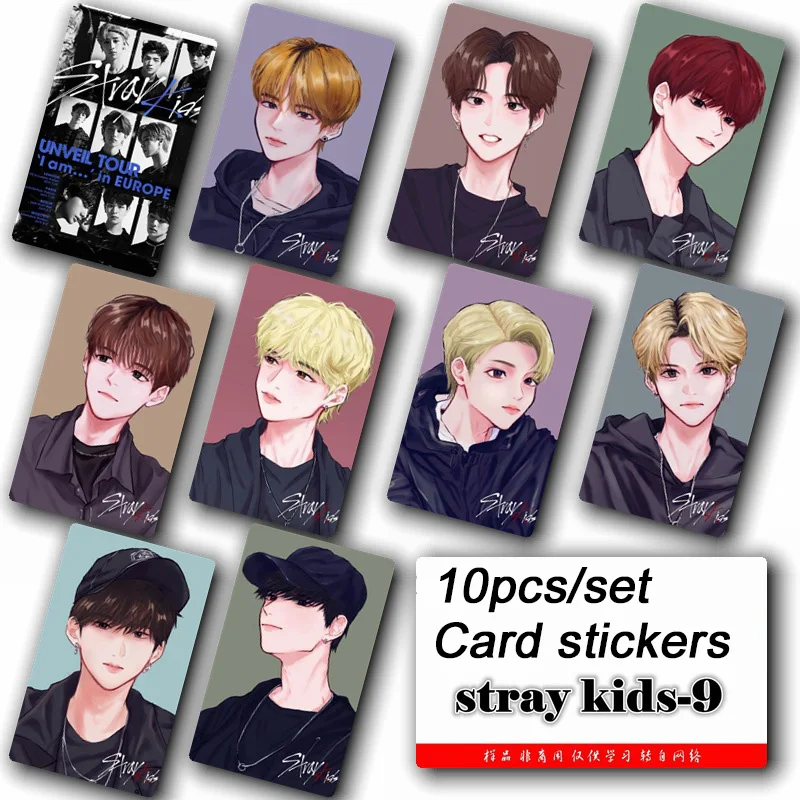 10 шт./компл. Stray kids KPOP фото карты наклейки альбом липкий adshesive kpop страй дети lomo карты фотостудии стикеры МОДА