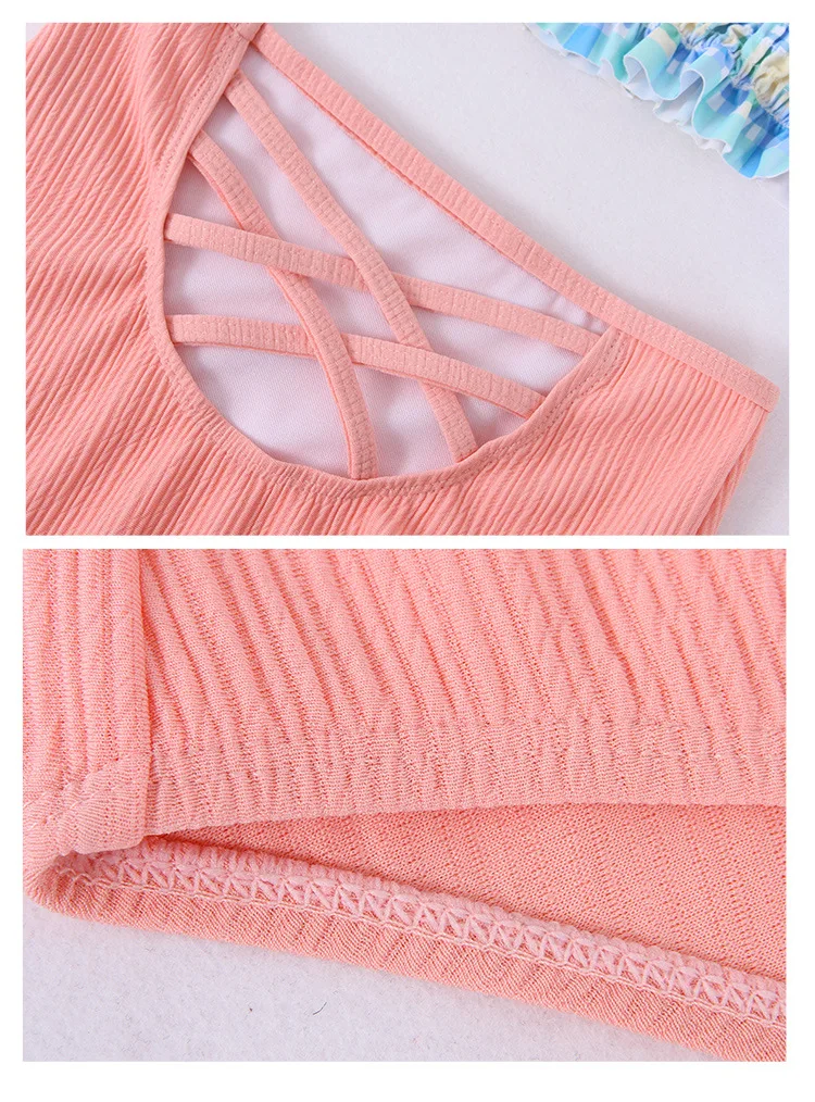 Separate Swimsuit For Women Two Pieces Surf Clothing Summer Swimsuits Trikini Piece Bathing Suit New Korean Plaid Split