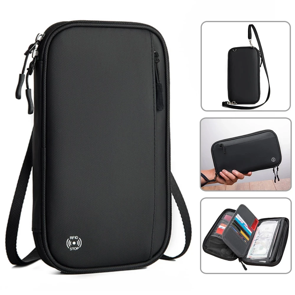 Travel Wallet Family Passport Holder Documents Organizer Durable waterproof Case with RFID Blocker for Men Women |