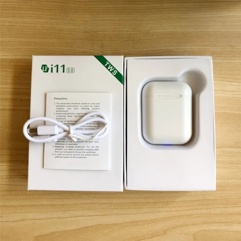 Белый Новинка, i11-tws наушники, беспроводные, Bluetooth, двойные наушники, наушники для близнецов, стерео, музыкальная гарнитура для iPhone11 8 Plus bluetooth headphones for smartphone Samsung S10 - Цвет: Белый