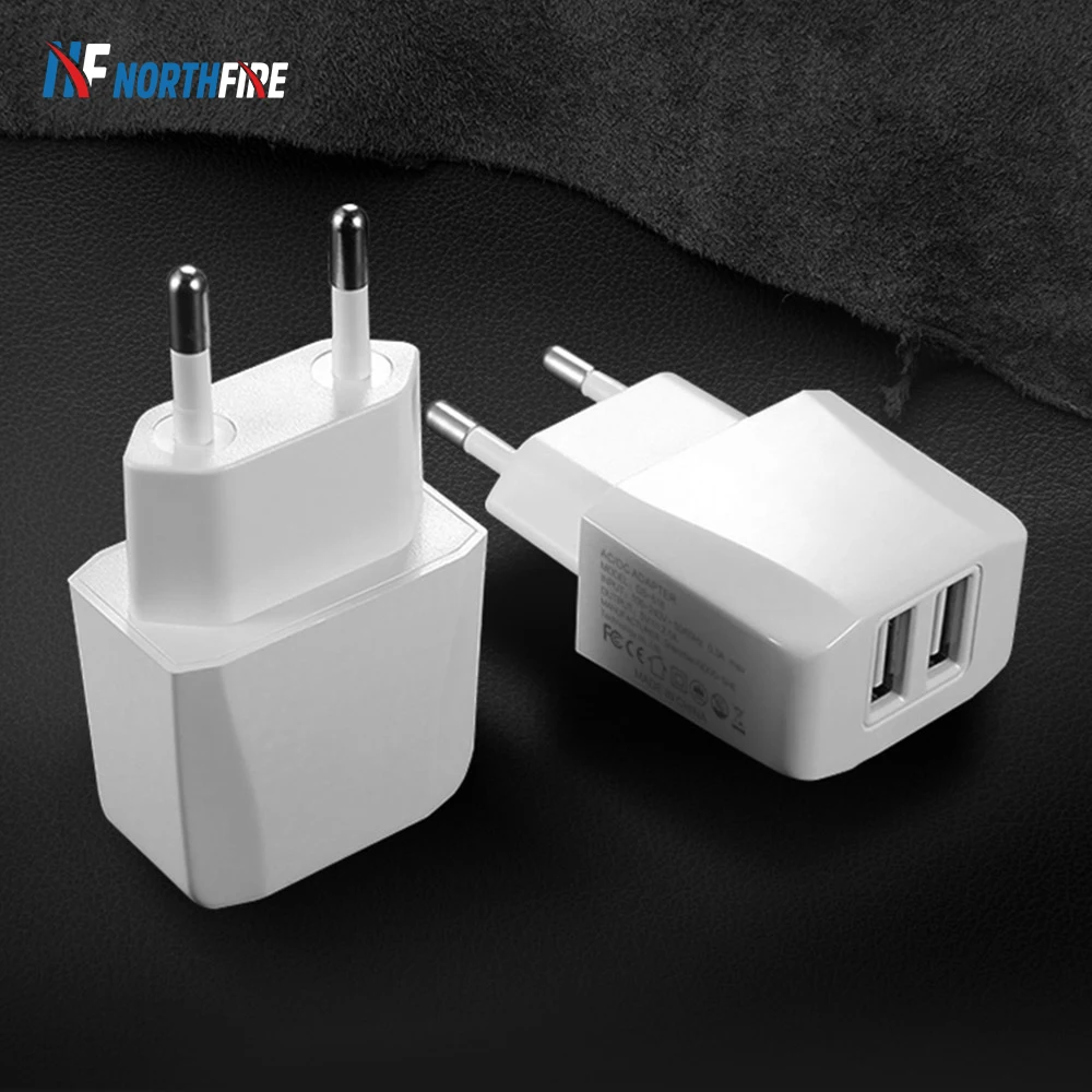 2.1A быстрое зарядное устройство с европейской вилкой для телефона QC3.0 два usb порта