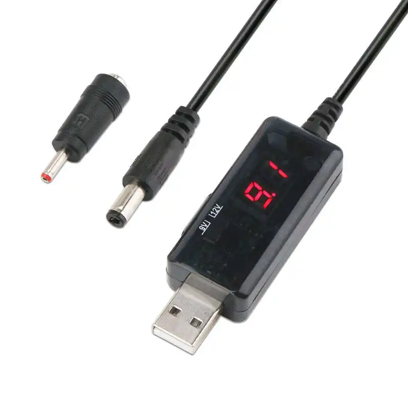 Usb повышающий кабель 5V Шаг до 9V 12V Dc преобразователь напряжения 1A повышающий вольт трансформатор Dc регулятор мощности с переключателем и Led Vol
