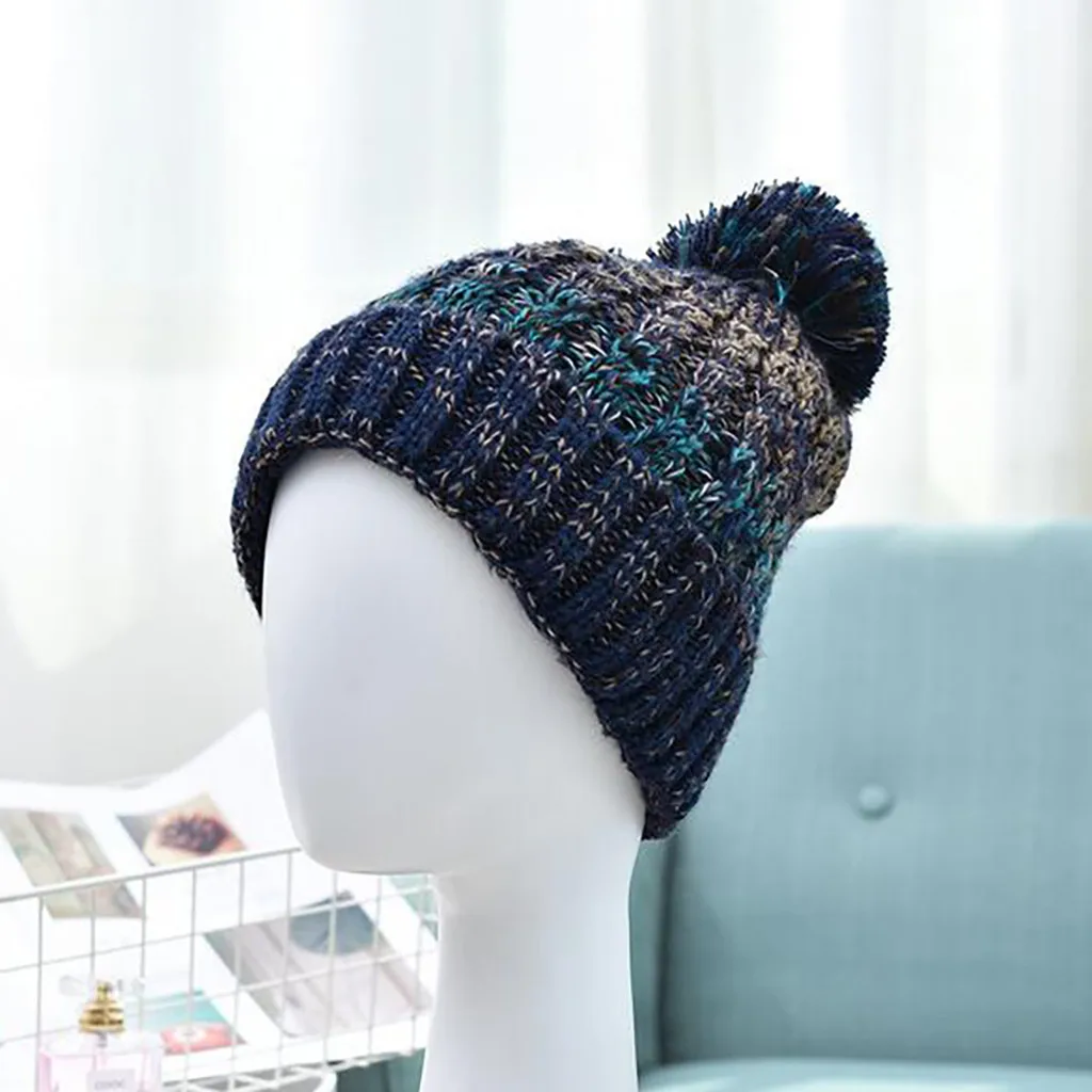Модная трикотажная шляпа для женщин, сохраняющая тепло, зимняя повседневная шерстяная шапка, шапка для катания на лыжах, Повседневная модная удобная и мягкая Повседневная долговечная шапка