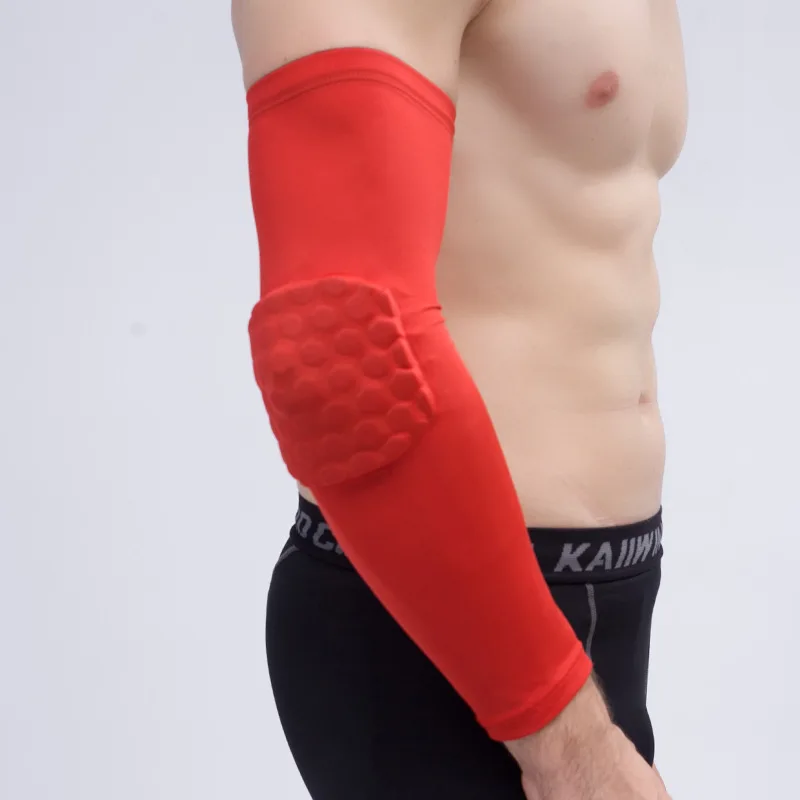 

Lycra Honeycomb Elbow Guard Lengthen Anticollision Ultra-stretch Basketball Arm Guard Profession Sport Ware