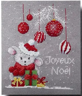cs-3082 Cross Stitch Kit Joyeux Noel Merry Christmas Mouse Jerry