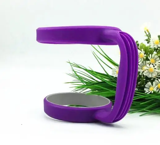 25pcs 8color New Hot Cups Holder Plastic Cup two ring handle 30oz umbler Handle Fit for Cup Mugs 30oz two ring handle - Цвет: Цвет: желтый