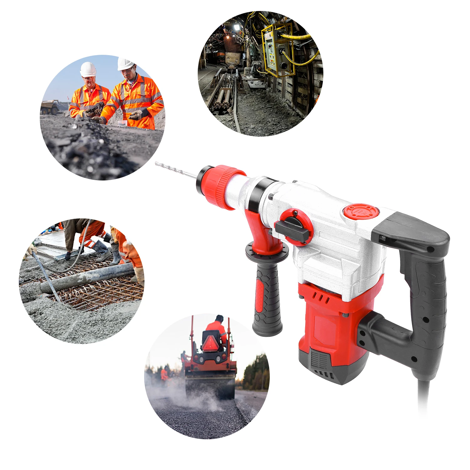 

Industrial High Power Percussion Drill Electric Hammer Electric Pickaxe Multifunctional Household Electric Drill 220V