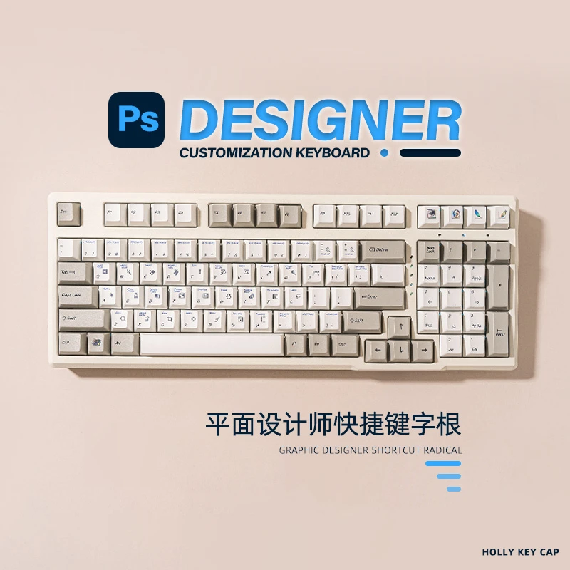 Keycap ps Tema para Teclado Mecânico Interruptor mx Pbt Dye Subbed Mac e Ganhar Retro Cinza Branco Key Caps Perfil Cereja 132 Chaves Set
