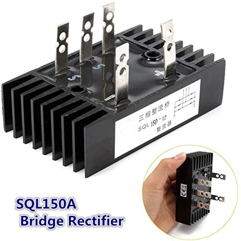 1 шт. 3 фазы диодный мост выпрямителя 150A 1200V SQL150A 200 градусов Алюминий электронный модуль Компоненты